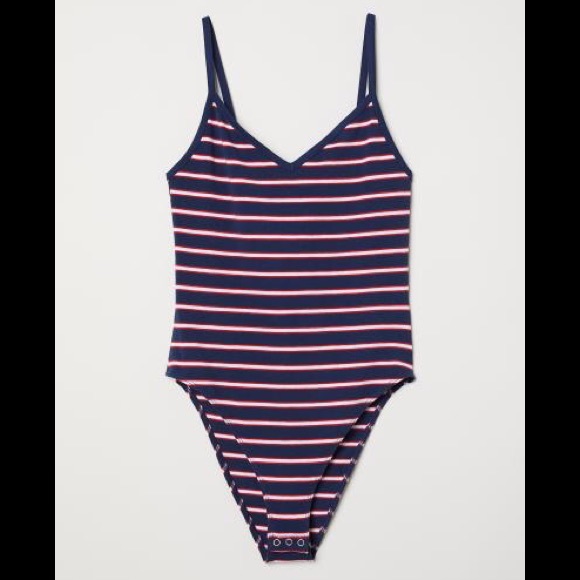 NWT H&M V-Neck Jersey Bodysuit - Picture 3 of 5